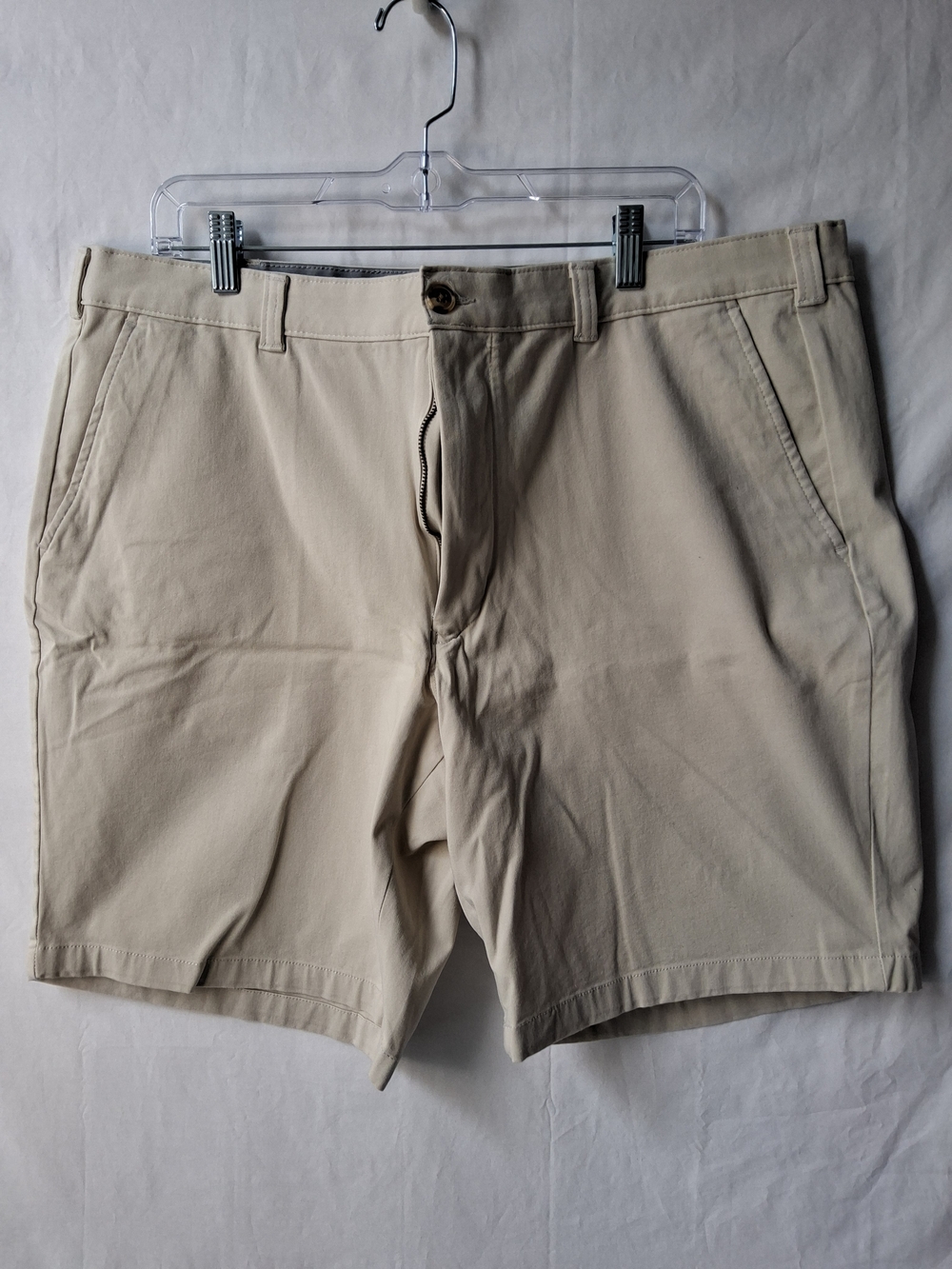 Club Room Khaki Flat-Front Chino Shorts‎